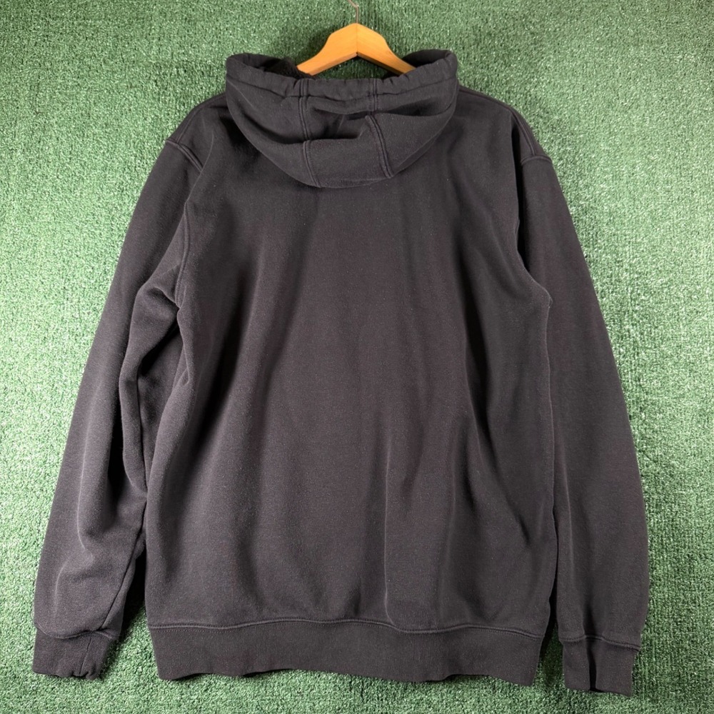 Carhartt Hoodie Mens L Black Good Shooterbuck Logo Loose Fit Fleece Sweatshirt - Picture 2 of 5